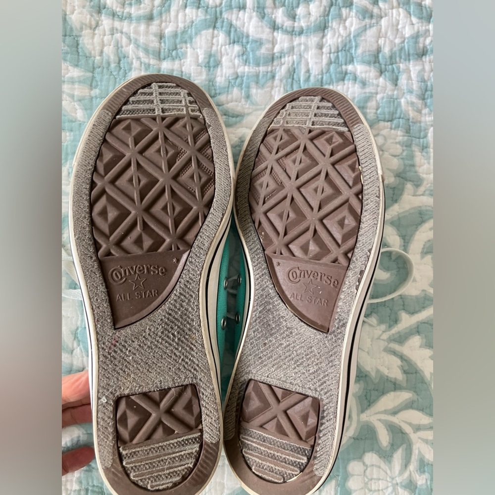 🩵SOLD SOLD SOLD🩵CONVERSE ALL STAR Tiffany Blue sneakers Women 9.5 / Mens 7.5 - Picture 3 of 4